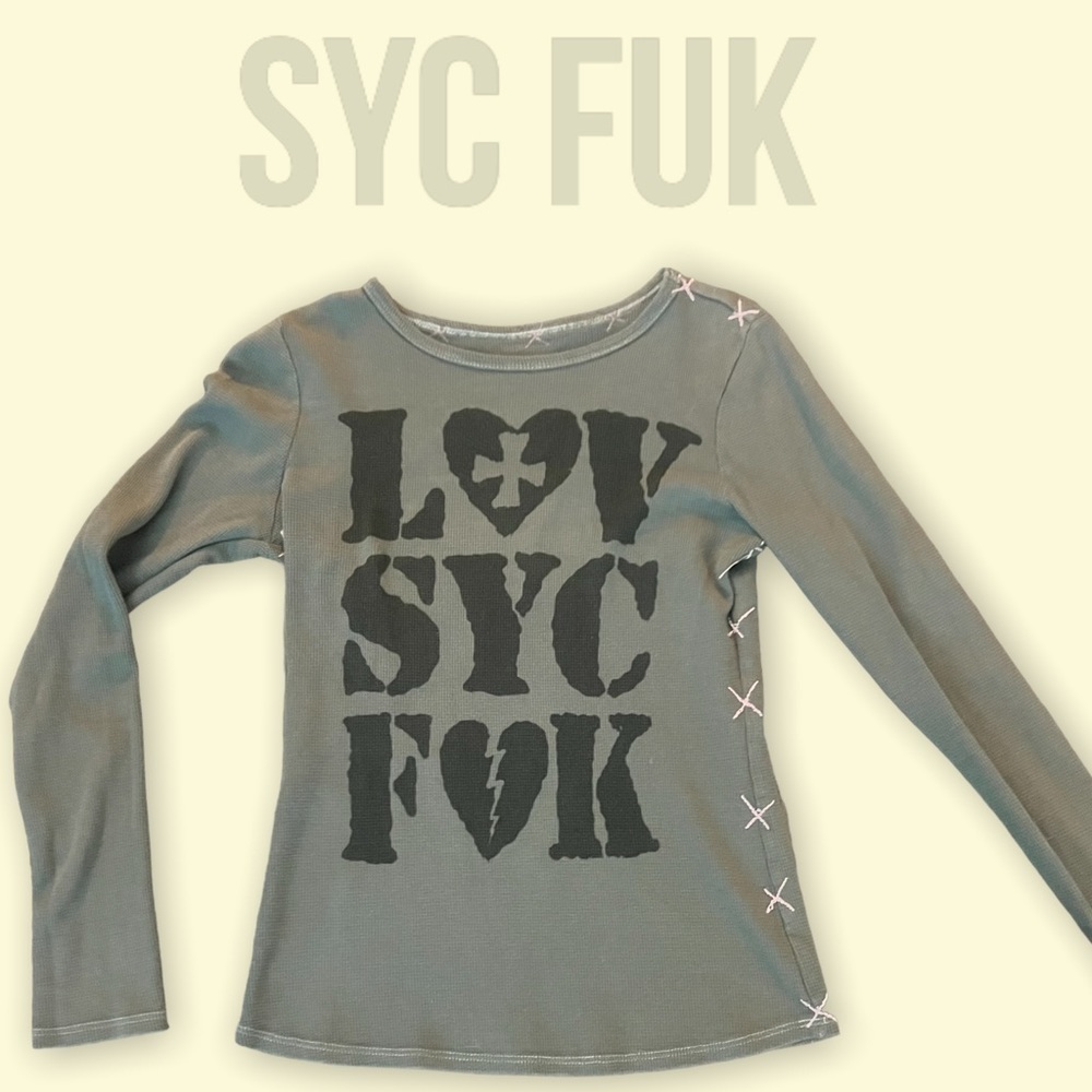 Authentic Rare Syc Fuk thermal in grey​​​​​​​​​
